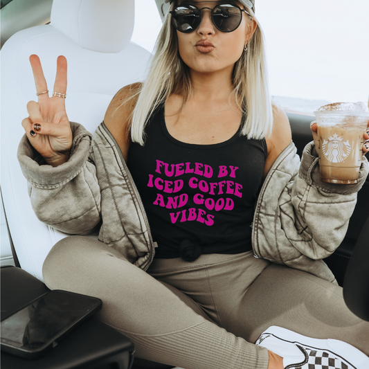 Iced Coffee and Good Vibes Tank Top